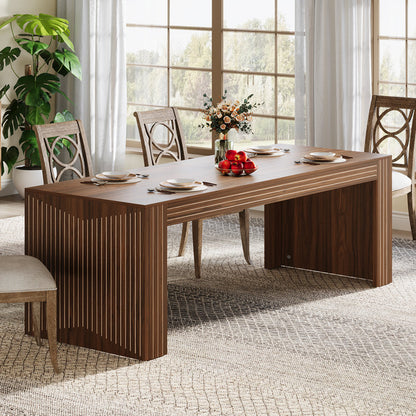 78.7-inch Rectangle Dining Table For 6, Long Dinner Table For Kitchen, Dining Room