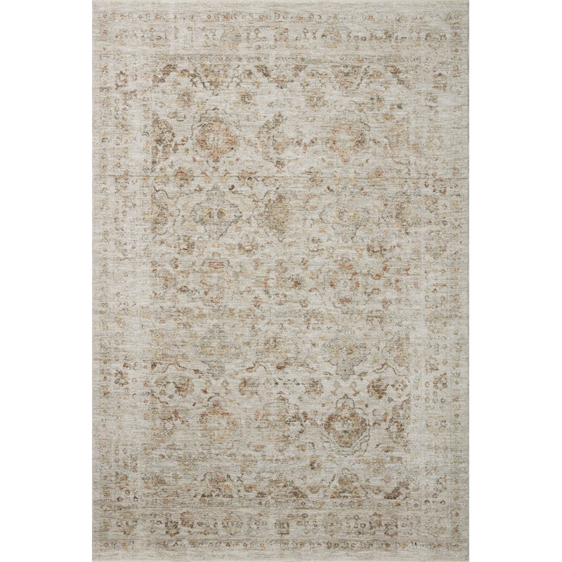 Amber Lewis x Loloi Honora Beige / Spice Area Rug 5’3” x 7’9”