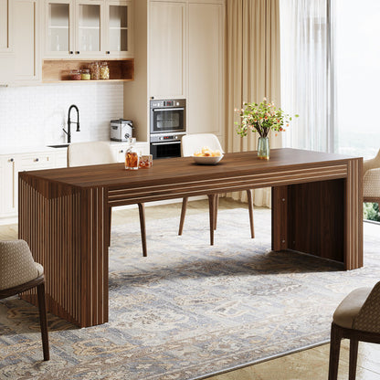 78.7-inch Rectangle Dining Table For 6, Long Dinner Table For Kitchen, Dining Room